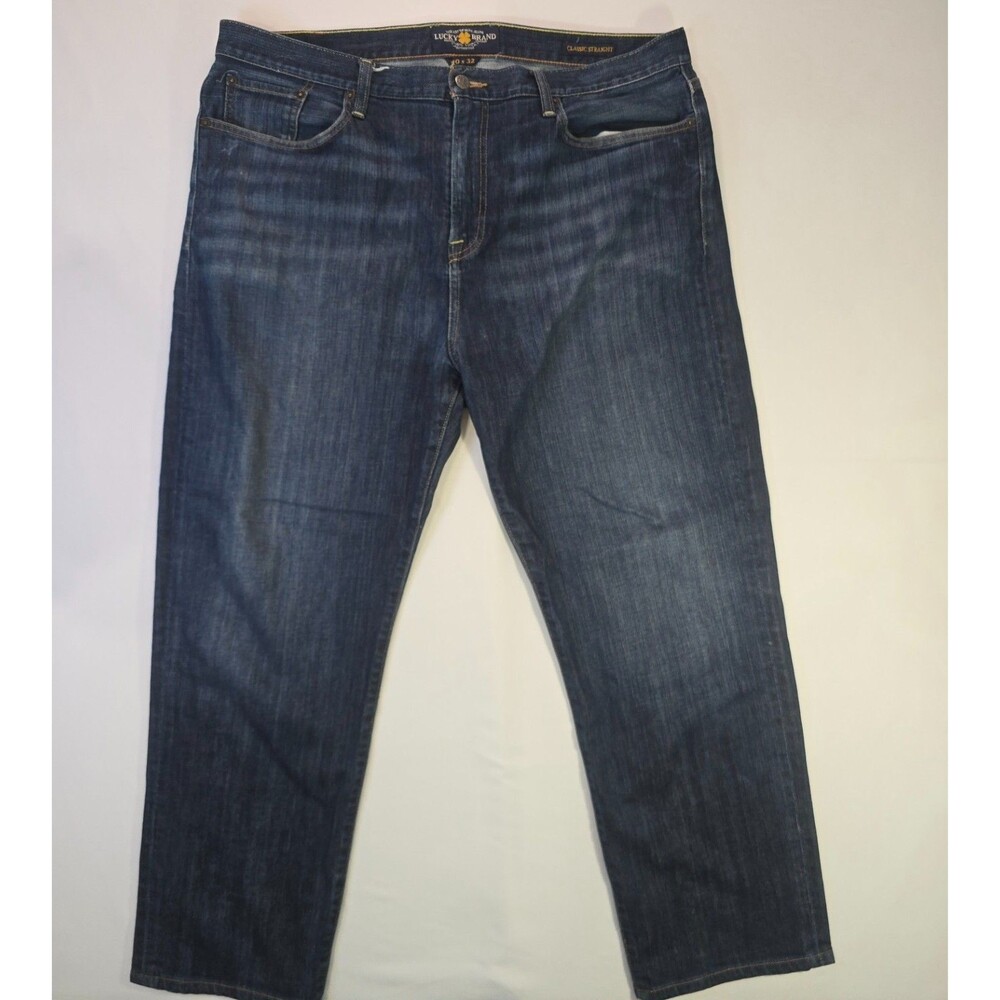 Lucky Brand Jeans Mens Dark Wash 40x29 Classic Straight Leg EUC BH